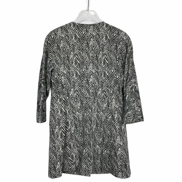 CAbi Zigzag Ponte Knit Jacket Grey/White Size Medium - Picture 7 of 10